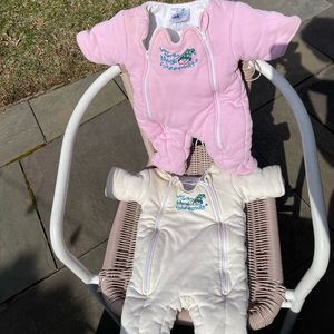 2 baby merlins magic sleep suit size small 3-6 mos 12-18 lbs